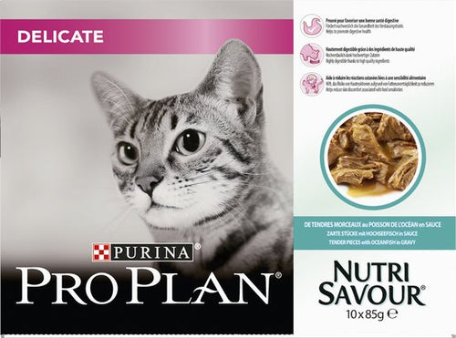 Pro Plan - Cat NutriSavour - Delicate - 10 x 85g zakjes