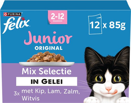 Felix - Original Pouch in Gelei Junior Mix 12 stuks