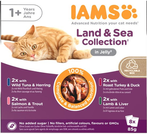 IAMS - Delights Adult Land & Sea Jelly Multipack - 8 x 85g