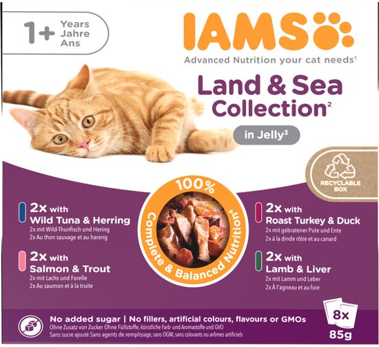 IAMS - Delights Adult Land & Sea Jelly Multipack - 8 x 85g