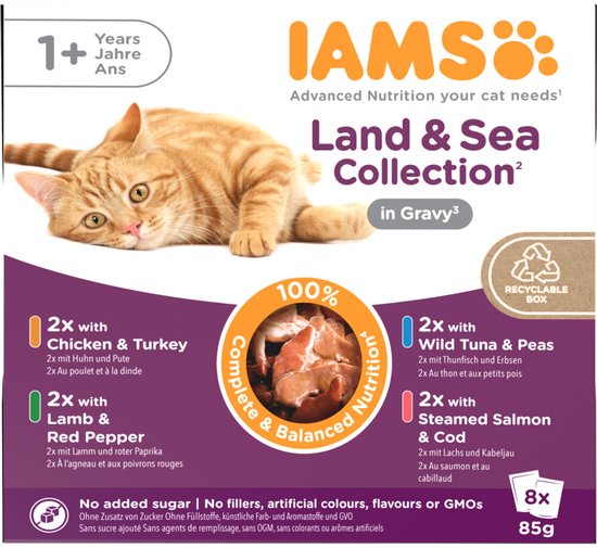 IAMS - Delights Adult Land & Sea Gravy Multipack - 8 x 85g
