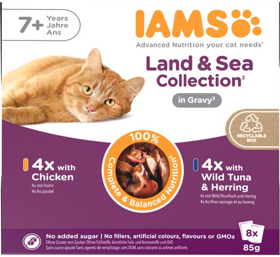 IAMS - Delights Senior Land & Sea Gravy Multipack - 8 x 85g