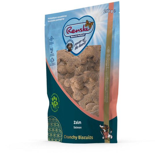 Renske - Gezonde Beloning Crunchy Hondensnack Zalm - 200g
