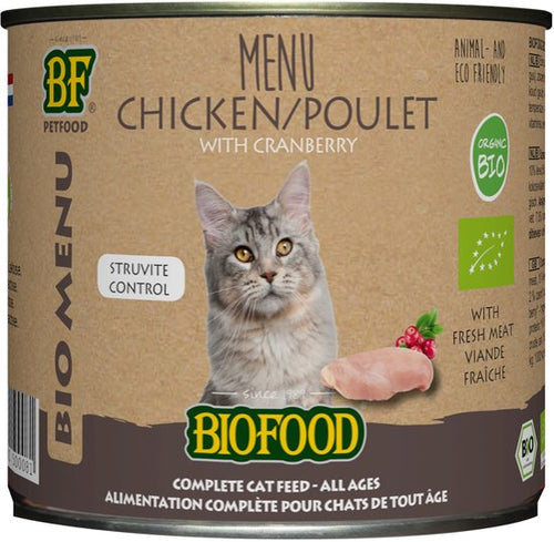 Biofood - Organic - Biologisch Kattenvoer Natvoer - Kip Cranberry - 200g NL - BIO - 01