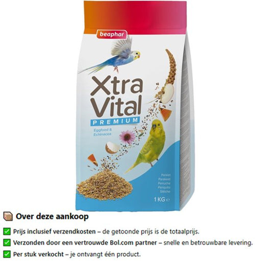 Beaphar - Xtra Vital Parkietenvoer - Vogelvoer - 1kg