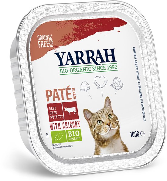 Yarrah - Bio Kattenvoer Paté Rund - Kip 100g