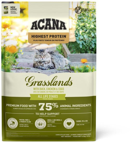 Acana - Cat Grasslands Eend&Kip&Ei - Kattenvoer - 4.5kg