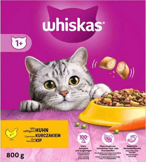 Whiskas - Brokjes Adult - Kattenvoer - Kip 800g