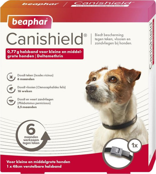 Beaphar - Canishield Parasietenband Hond - Anti vlooien en tekenmiddel - per stuk S/M