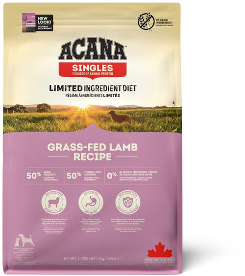 ACANA - Grass - fed Lamb - Hondenvoer - Monoproteïne - Licht Verteerbaar - Ondersteunt Spijsvertering