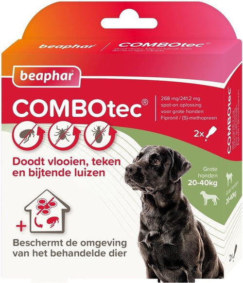 Beaphar - Combotec Hond 20 - 40kg - Anti vlooien en tekenmiddel