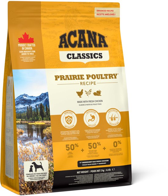 Acana - Classics Prairie Poultry Kip&Kalkoen - Hondenvoer - 2kg