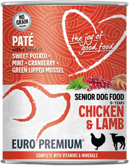 Euro - Premium - Paté Senior Hondenvoer Nat Chicken & Lamb - 400g