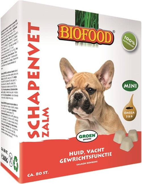 Biofood - schapenvet mini - zalm - 80 stuks