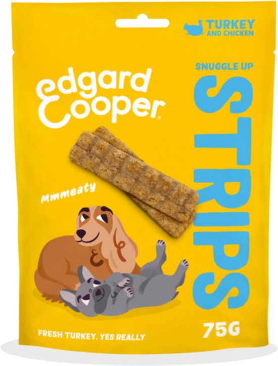 Edgard & Cooper - Strips 75g - Hondensnacks - Kalkoen