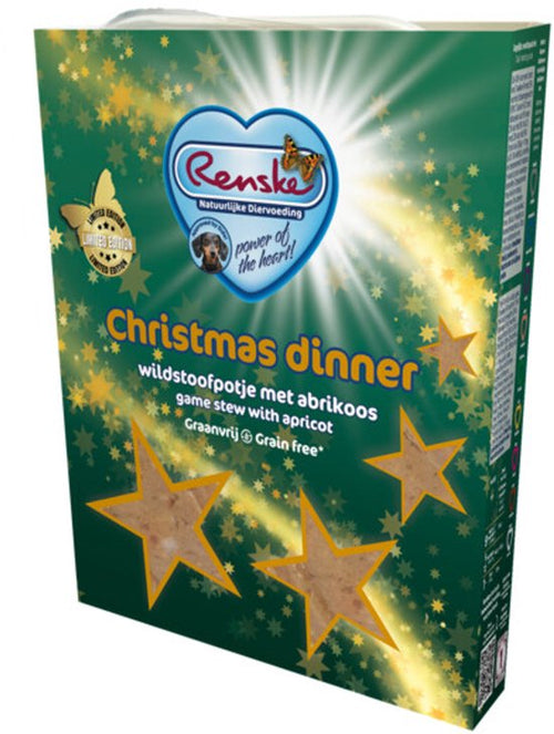 Renske - Hondenvoer Vers Gestoomd Complete Menu Kerstdiner Eend & Hert - 395g