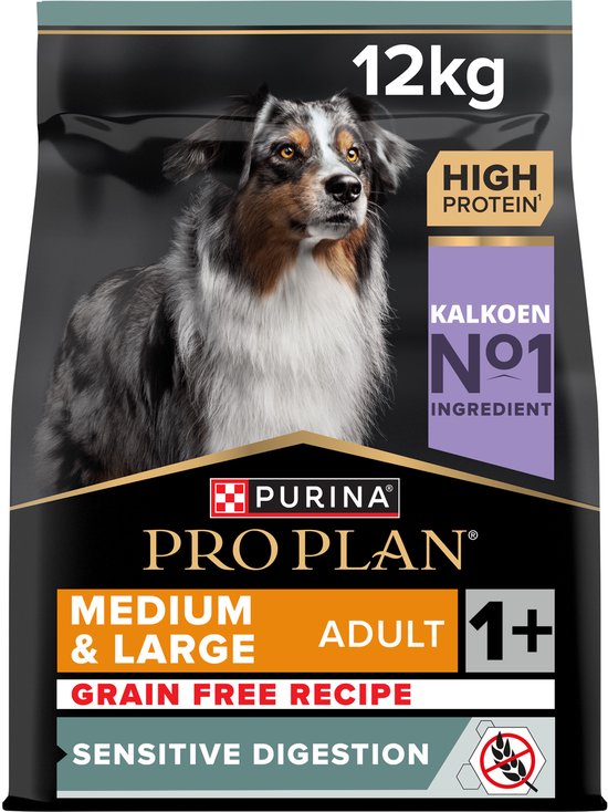 Pro Plan - Graanvrij Sensitive Digestion Adult - Hondenvoer - Kalkoen - 12kg