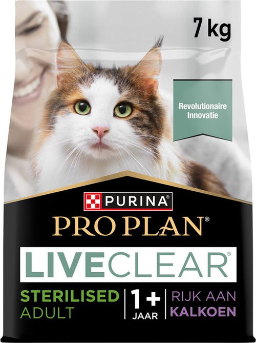 Pro Plan - LiveClear Sterilised Adult - Kattenvoer Droogvoer - Kalkoen - 7kg