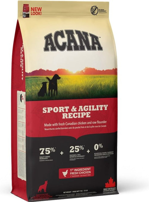 Acana - Hondenvoer Acana Sport Agility - Graanvrij, Rijk aan Kip - 17kg Premium Voeding