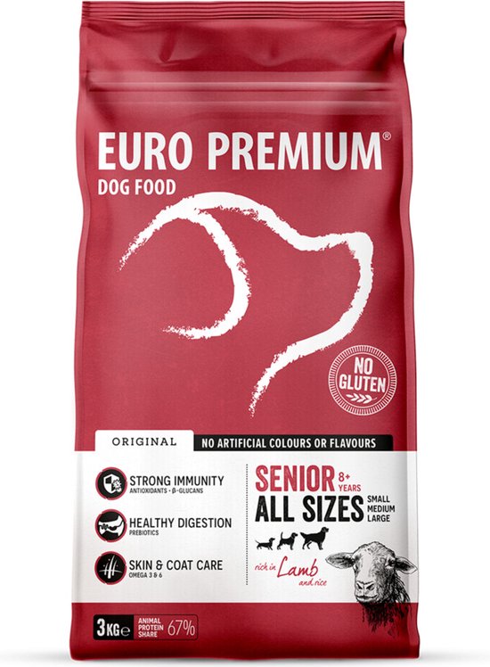 Euro - Premium - Senior Lam - Rijst 3kg