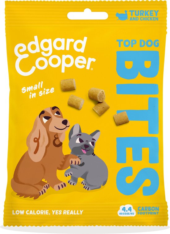 Edgard & Cooper - Bites Small 50g - Hondensnacks - Kalkoen