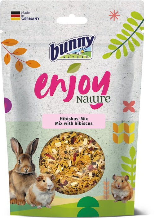 Bunny - Knaagdier Snack Bunny Nature - Hibiscusbloesems, 100% Natuurlijke Ingrediënten - 50g