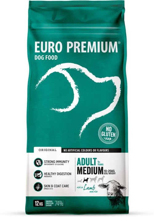 Euro - Premium - Adult Medium - Hondenvoer - Lam Rijst 12kg