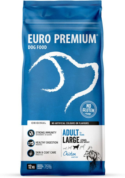 Euro - Premium - Adult Large - Hondenvoer - Kip Rijst 12kg