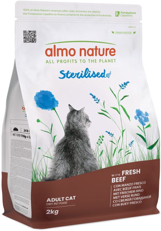 Almo Nature - Holistic Droogvoer voor Gesteriliseerde Katten - Rundvlees 2kg