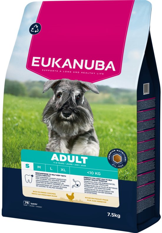 Eukanuba - Hondenvoer Droog Life Care Dog Adult Small Kip - 7,5kg