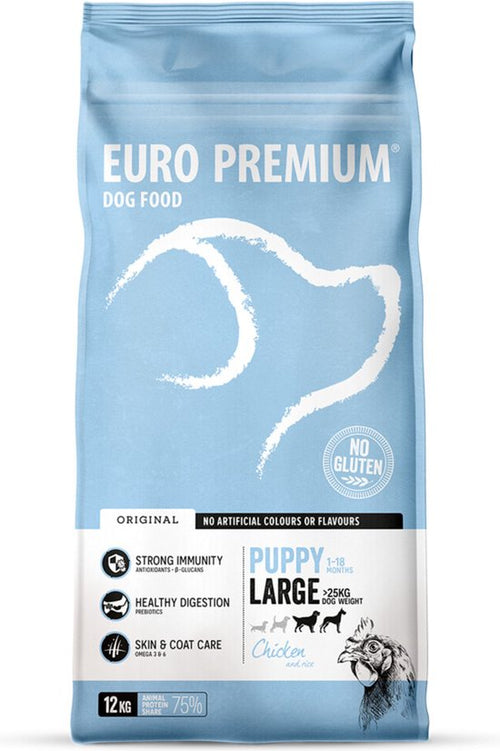 Euro - Premium - Puppy Large Kip - Rijst 12kg