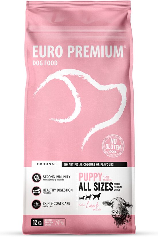 Euro - Premium - Puppy Lam - Rijst 12kg