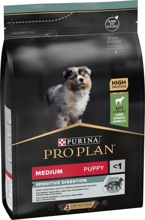 Pro Plan - Dog Puppy Medium Breed Sensitive Digestion - Hondenvoer - Lam 3kg