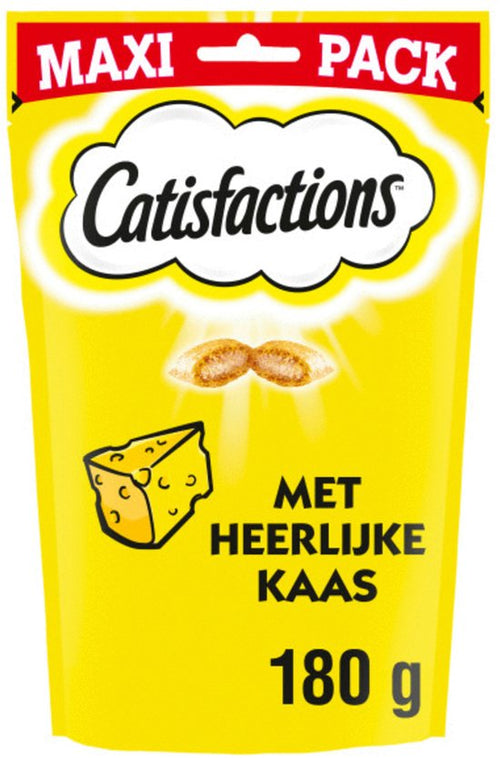 Catisfactions - Kattensnoepjes - Maxi Pack - Kattensnack - Kaas 180g