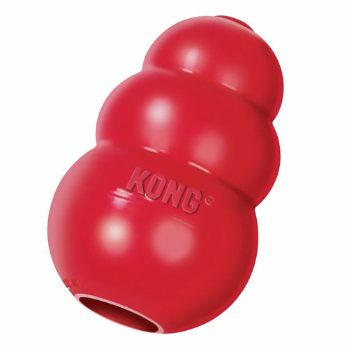 Kong - Classic - Snackbal Honden Speelgoed - Rubber - 10.16cm - Rood - Maat L