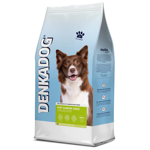 Denkadog - Pup Junior Croc Rund&Kip&Vis - 12.5kg