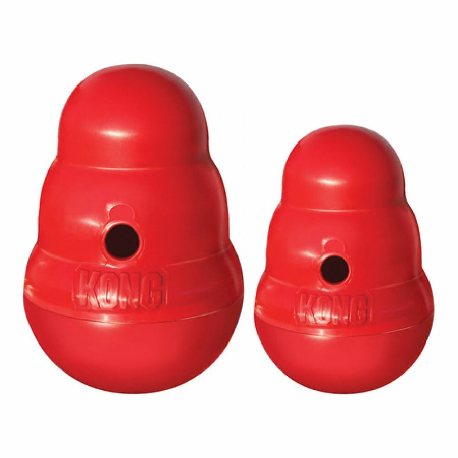 Kong - Snack Dispenser Wobbler - Speelgoed Hond - maat L - 19 cm - Rood
