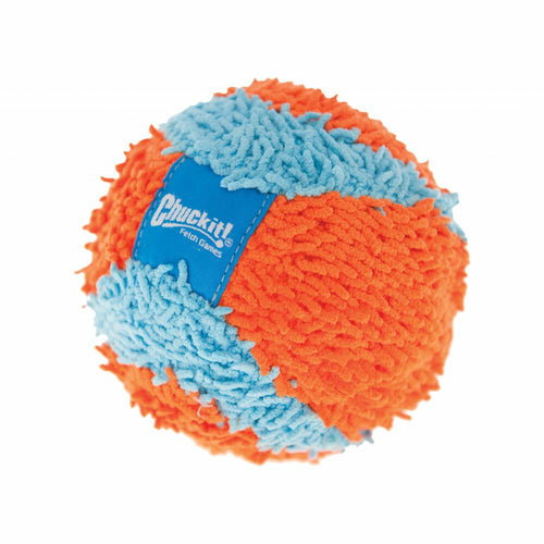 Chuckit! Indoor Ball - Hondenspeelgoed - Hondenbal - Bounceflex Core Technology - Ø12 cm - Blauw/Oranje