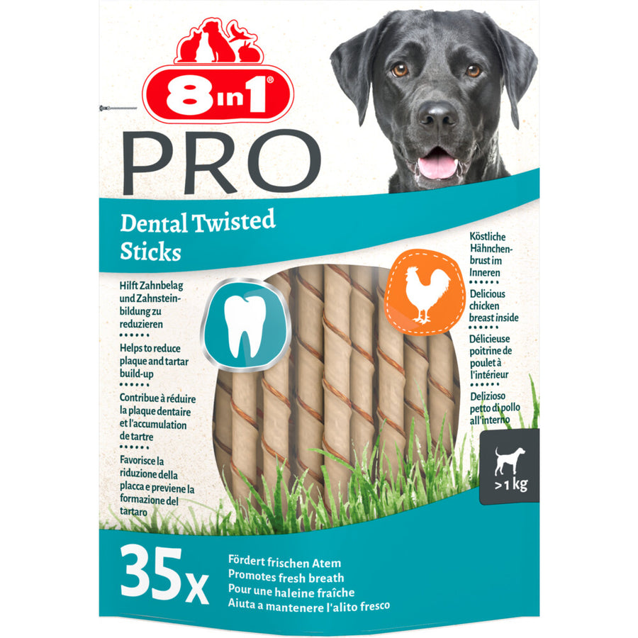8in1 - Delights Twisted Sticks Kip - 35 stuks