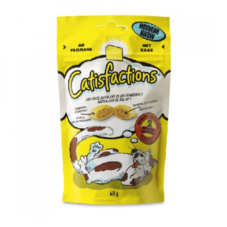 Catisfactions - Kattensnoepjes Kaas Voordeelbundel - 6 x 60 g