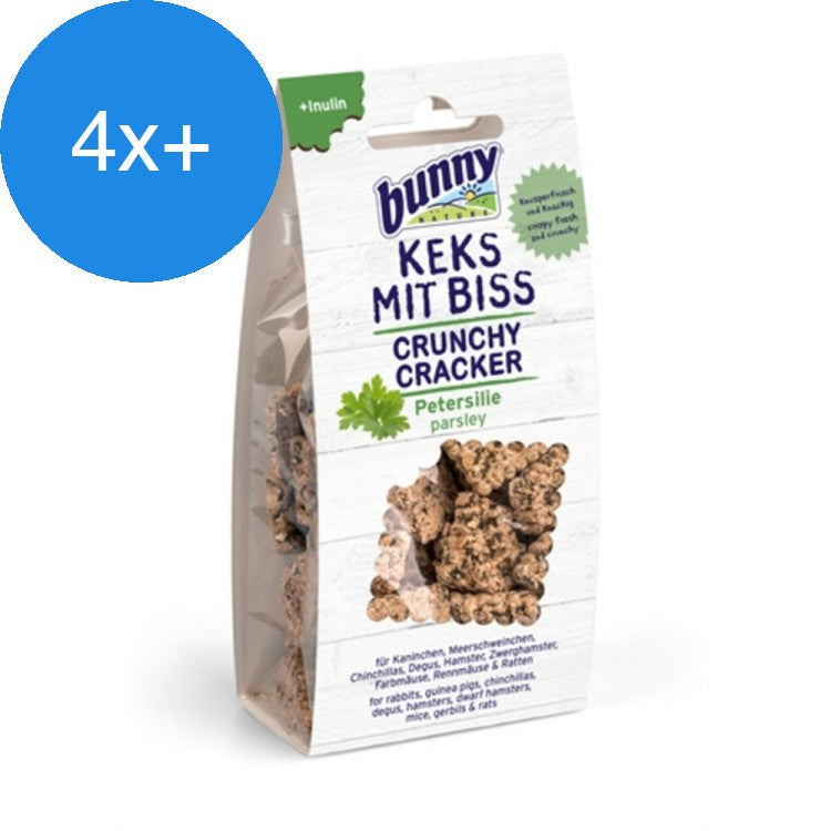 Bunny Nature - Crunchy Cracker Peterselie - Knaagdierensnacks - 50g - Voordeelbundel