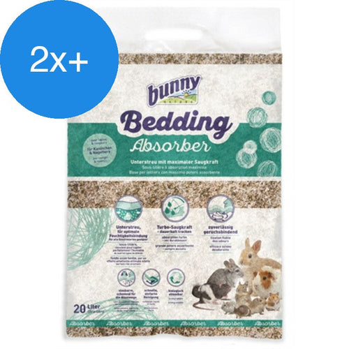 Bunny Nature - Bedding Absorber - Bodembedekking - 20L - Voordeelbundel