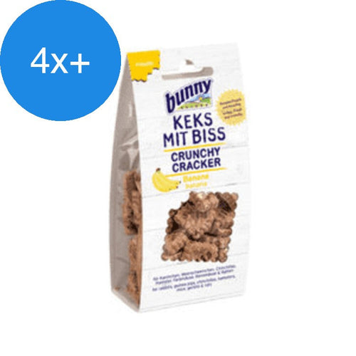 Bunny Nature - Crunchy Cracker Banaan - Knaagdierensnacks - 50g - Voordeelbundel
