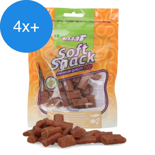 Braaaf - Zalm Sticks met Pompoen & Selderij - Hondensnack - 85g - Voordeelbundel