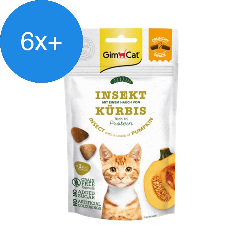 GimCat - Crunchy Snack 50g - Insecten&Pompoen - Voordeelbundel