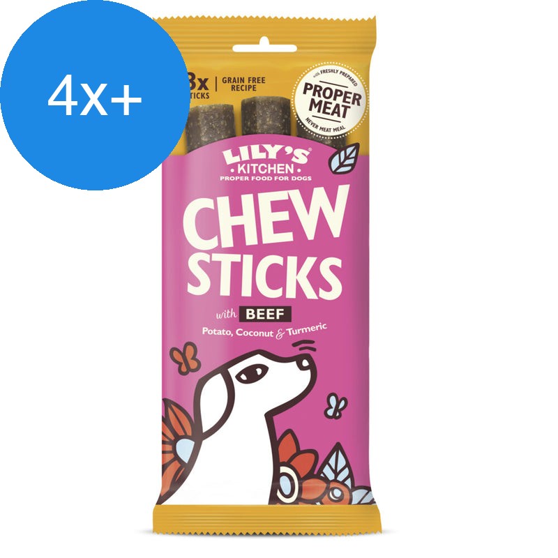 Lily's Kitchen - Chew Sticks With Beef Hondensnack - Voordeelbundel