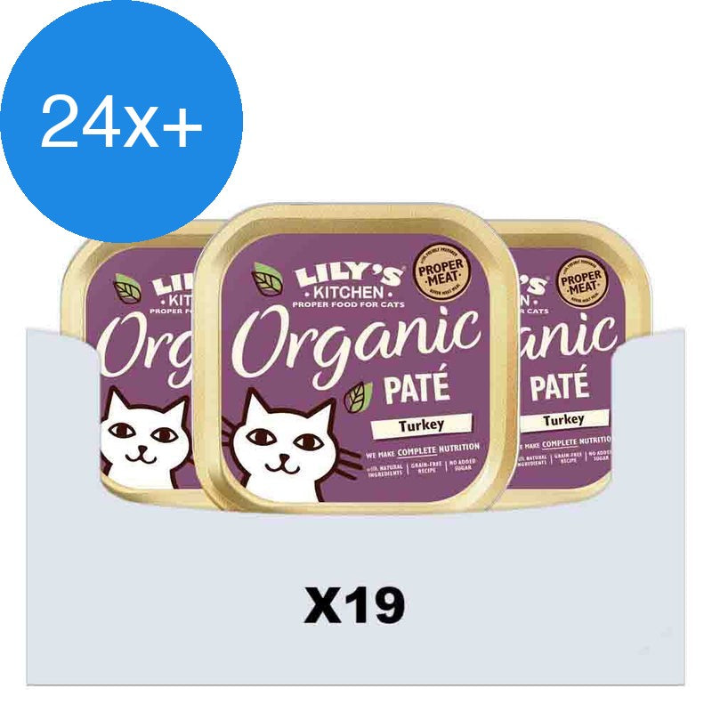 Lily's Kitchen - Biologisch Kalkoen Diner Voor Katten - 85 - Voordeelbundel