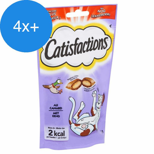 Catisfactions - Kattensnoepjes - Kip & Eend - 60g - Voordeelbundel