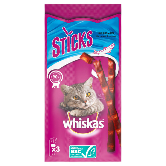 Whiskas - Catsticks Lachs - Katzensnacks - 18g