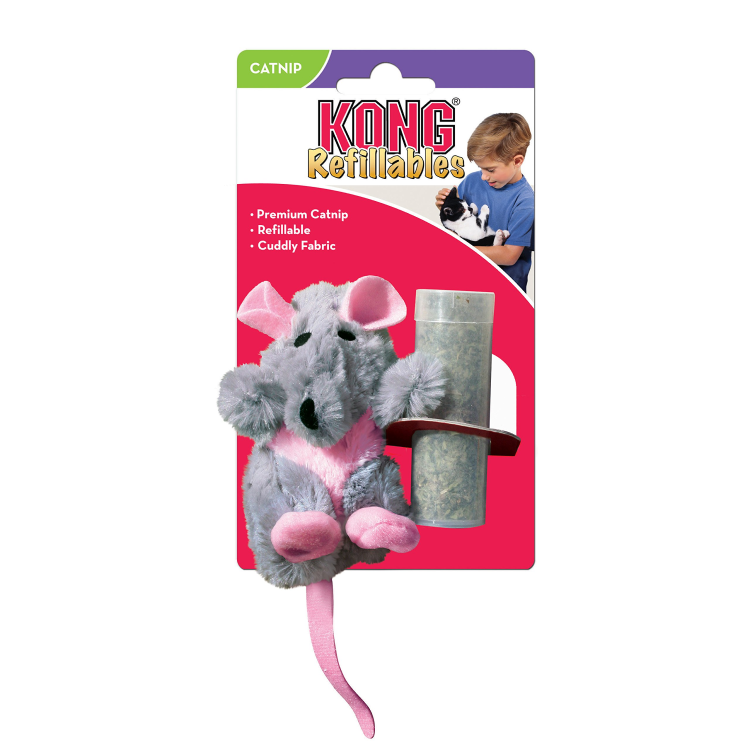 Kong - Catnip Rat Refillable - 9.5cm